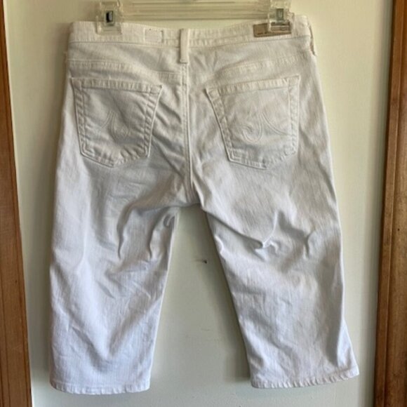 AG ADRIANO GOLDSCHMIED The Malibu Bermuda Length Shorts White Denim 27 - Picture 5 of 16